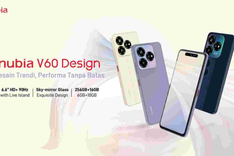 Smartphone nubia V60 Design Dilengkapi Live Island Untuk Tampilan Berbagai Notifikasi